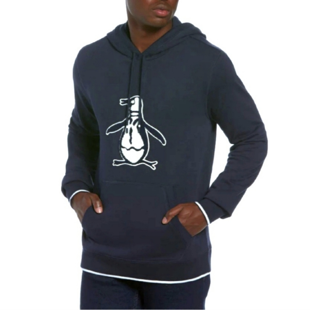 NWT Original Penguin Large Pete Melange Fleece Hoodie - Picture 1 of 3